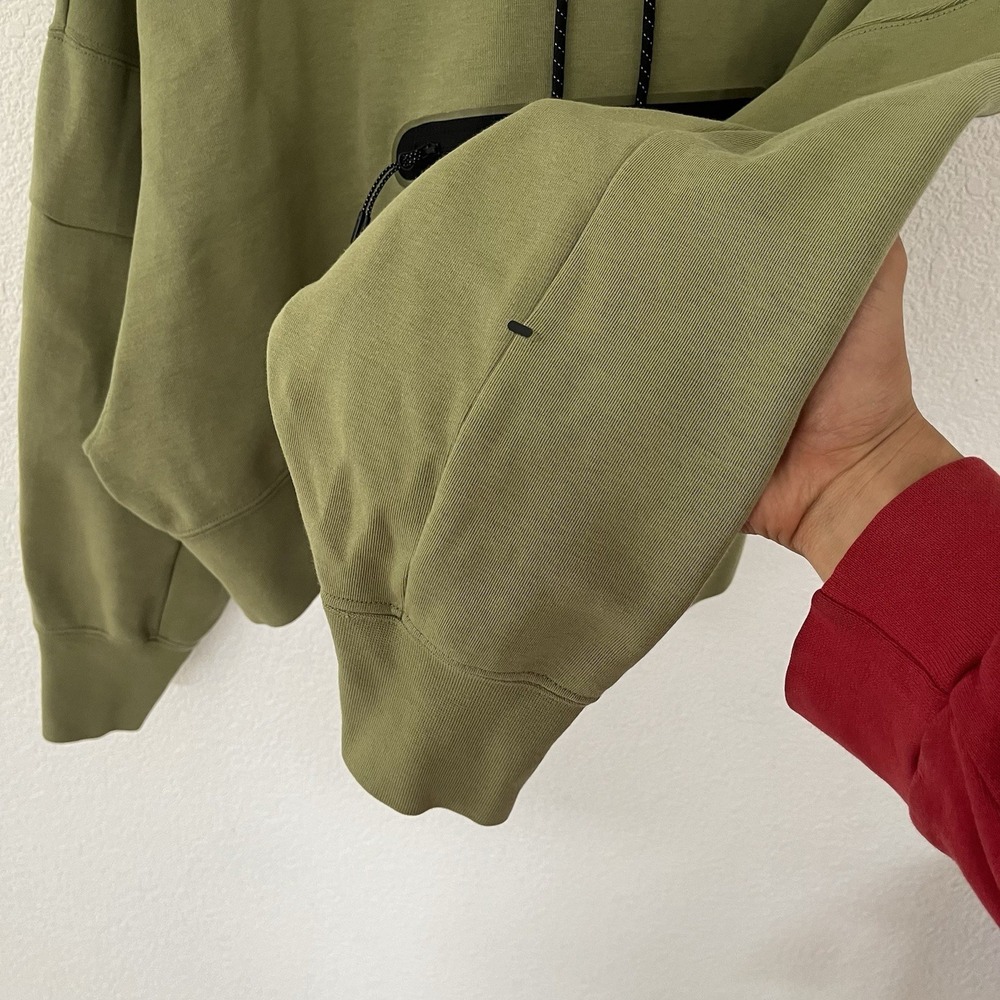 Nike Sportswear Tech Green Fleece Women's Over-Oversized Crop Pullover Hoodie M - Picture 10 of 13